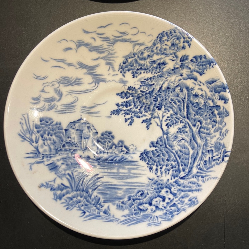 4 Wedgewood Saucers “Countryside”-Antique - 1 set of 4